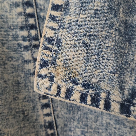 Vintage 80s Pullover Acid Wash Quarter Zip Jacket - Picture 12 of 13